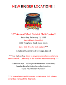 District 52 AA Chili Cookoff 2025